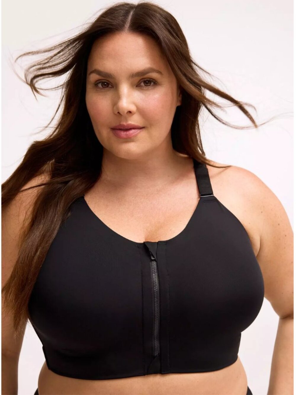 Torrid Black Wire Free High Impact Zip Front Sports Bra